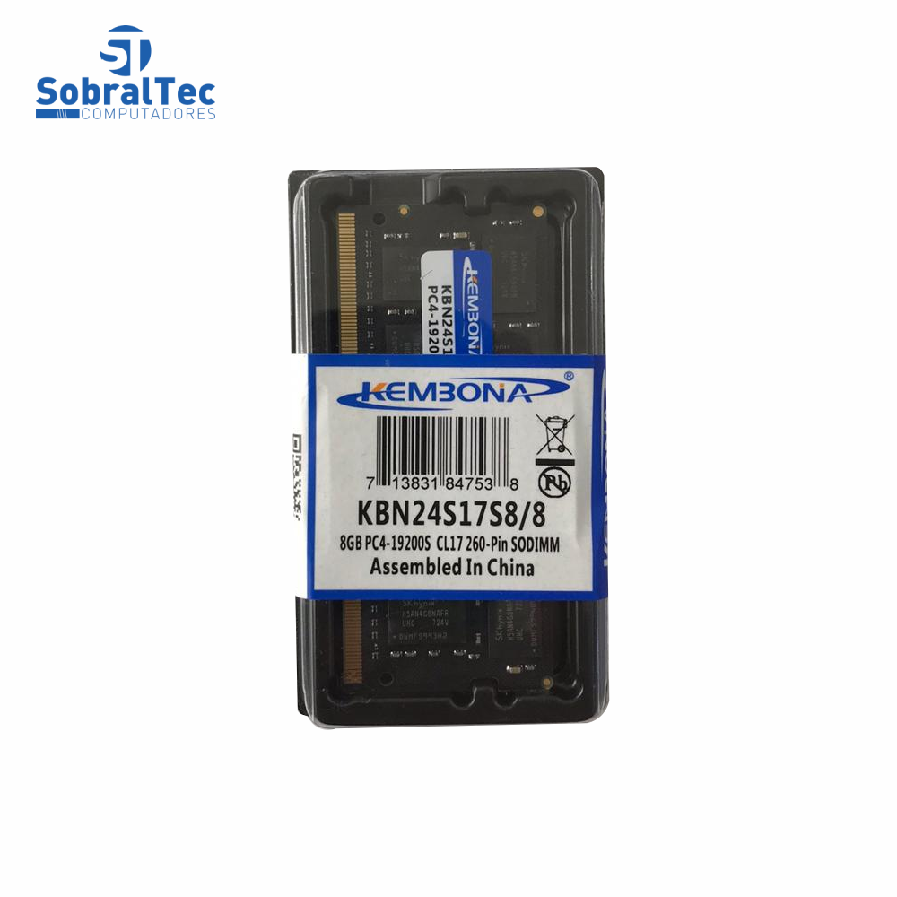 Memoria Ram Notebook Ddr4 Pc4 8Gb 2400Mhz Kembona KBN24S17S8/8